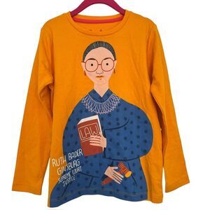 Piccolina Girls Size 6 Ruth Bader Ginsburg History Woman Power Feminist Cotton